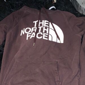 The North Face Sweatshirt in Deep Burgundy with White Logo